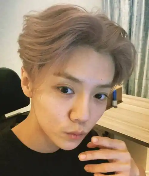 不过鹿晗毕竟是偶像出身,颜值骨相底子还是很好的,大双眼皮抢镜,鼻子