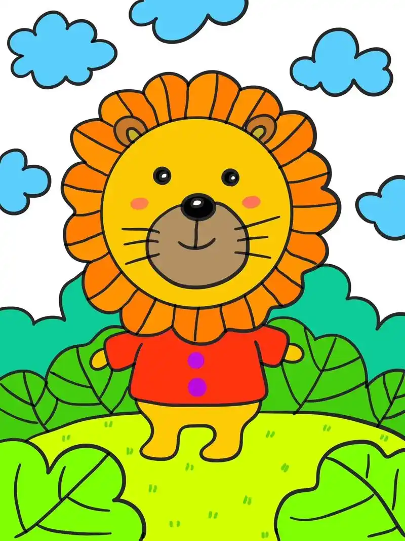 狮子简笔画#原来画画这么好玩 #爱画画的小朋友 #想画就画 - 抖音