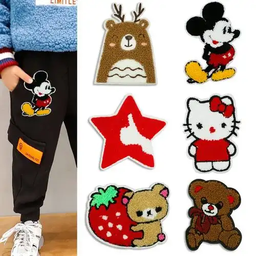 补丁布料补丁贴儿童衣服破洞补贴图案手缝卡通贴布口袋毛衣布贴