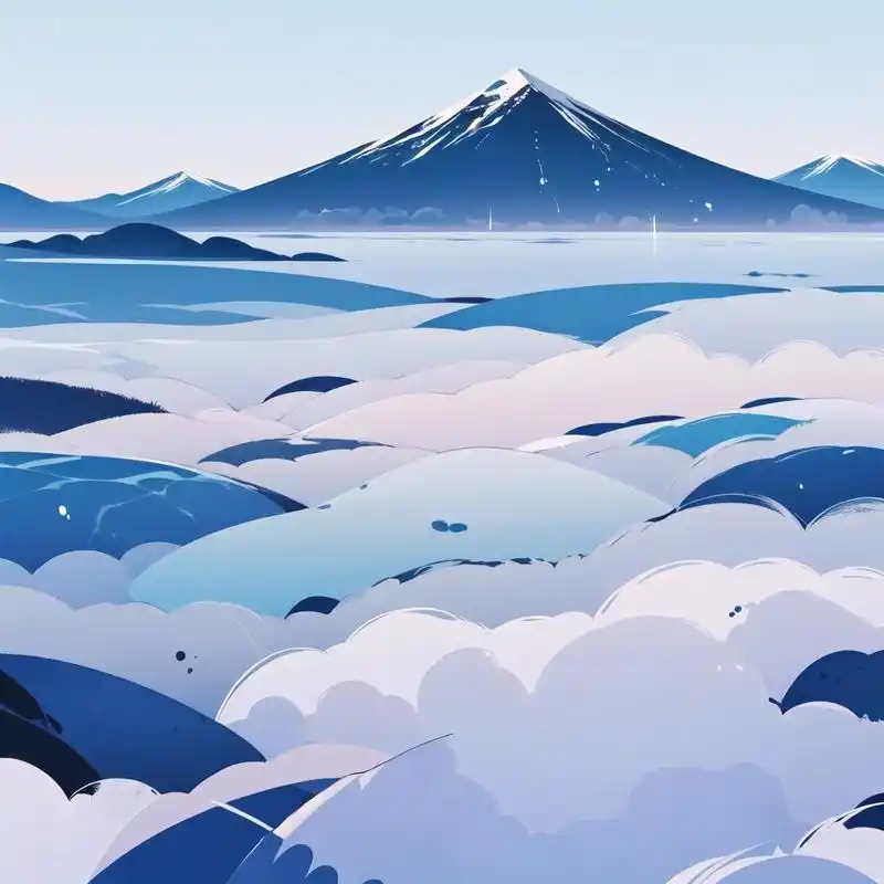 探索大自然的淡雅色调,我为你绘制了这些极简扁平风格的风景头像