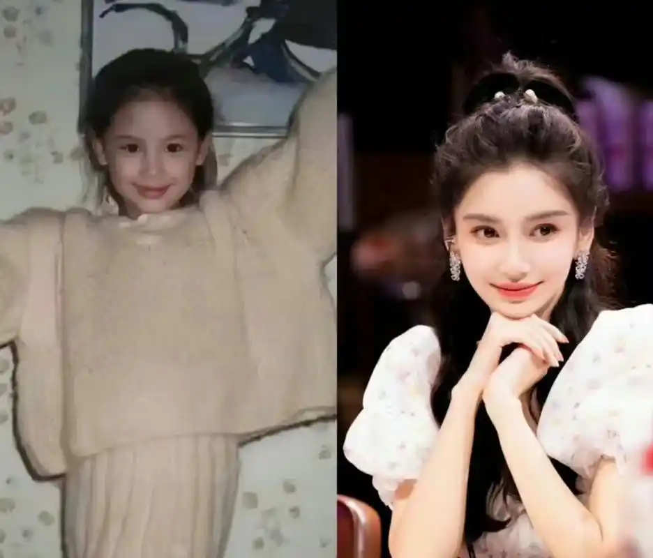 应采儿的童年照好像成年后angelababy,好神奇