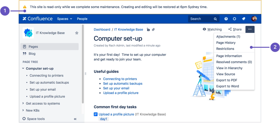 confluence 6 针对站点维护使用只读模式