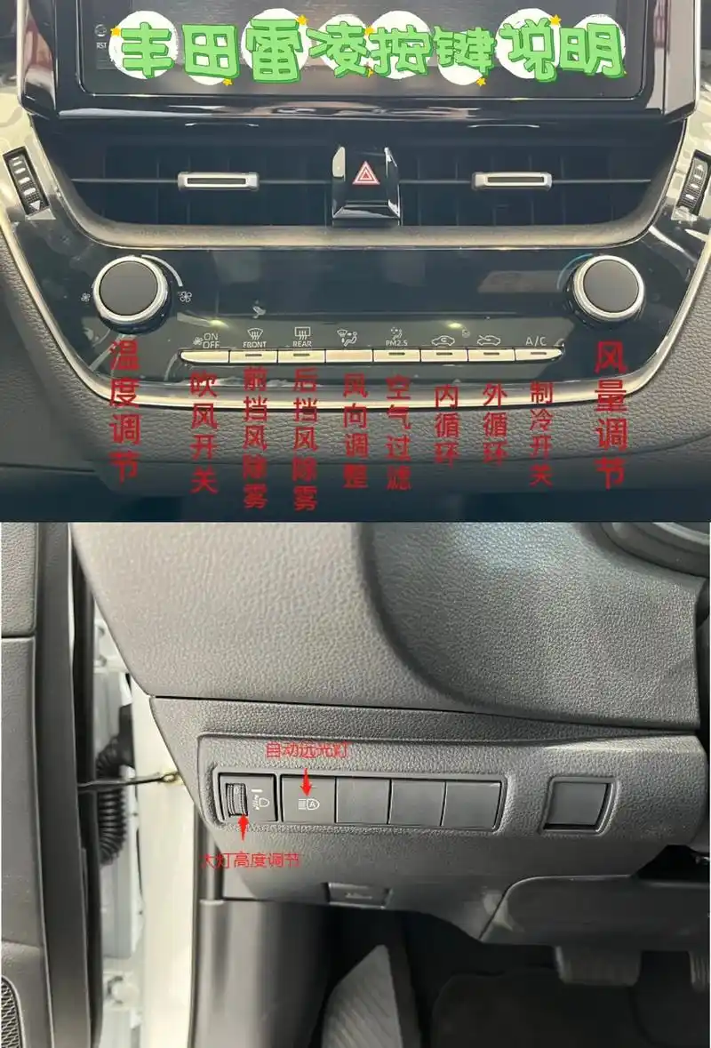 丰田雷凌按键说明图解来袭#广汽丰田 #雷凌 - 抖音