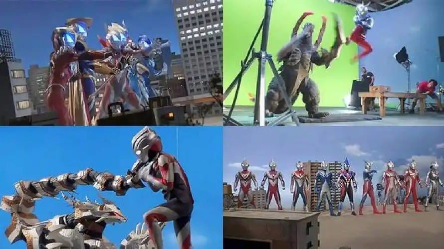 奥特曼幕后拍摄花絮,欧布奥特曼被吊在空中太搞笑了