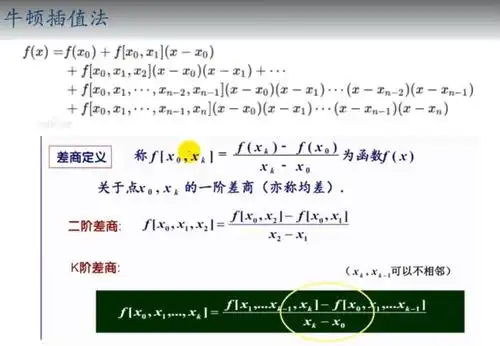 牛顿插值法的计算过程具有 继承性.