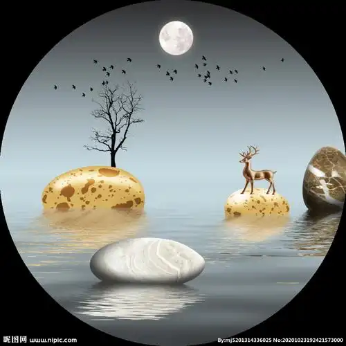 圆形装饰画图片