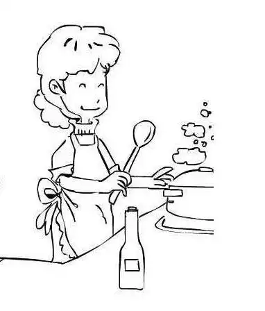 做家务的人简笔画妈妈