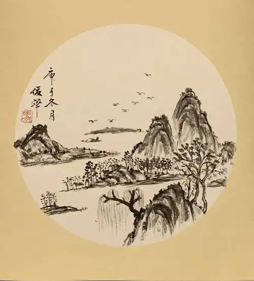 国画:小山水