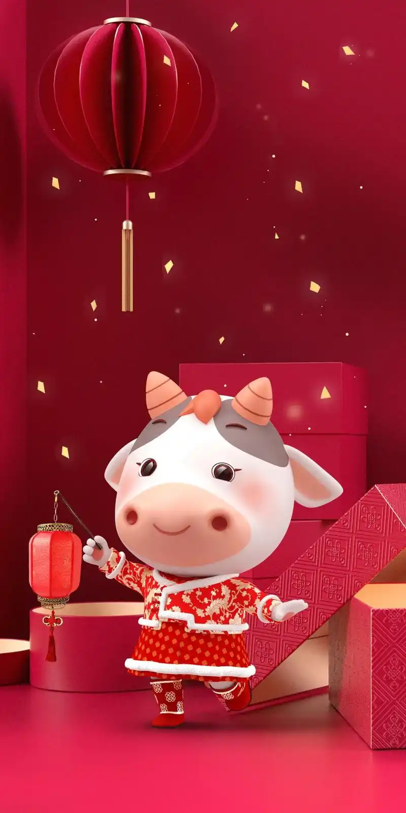 2021新年快乐,祝大家牛年大吉,属你牛壁纸奉上