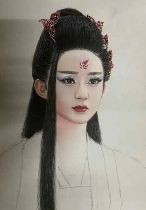 彩铅手绘妖神花千骨