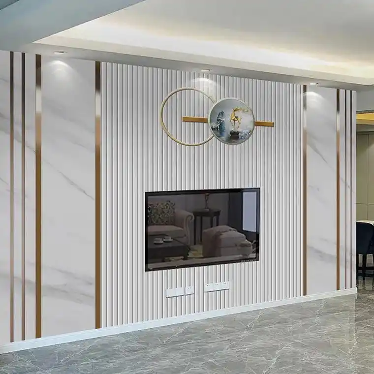 电视背景墙壁纸壁布高端轻奢风现代简约客厅.电视背景墙壁纸壁布 - 抖