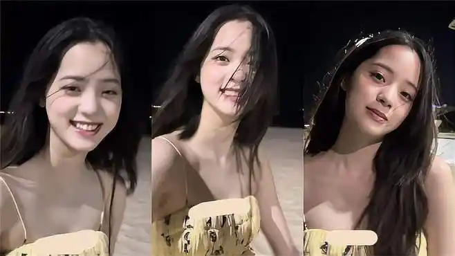 欧阳娜娜穿吊带海边奔跑,皮肤白嫩露事业线,头发凌乱出油糊一脸-vlog