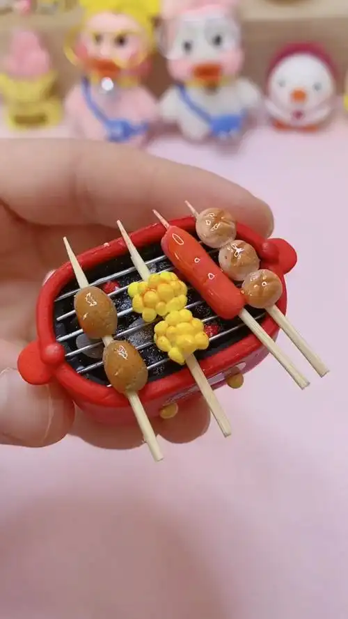 粘土烧烤教程#粘土串串教程
