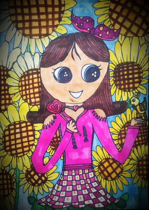 2021年元旦嵩阳一小五年级绘画作品展