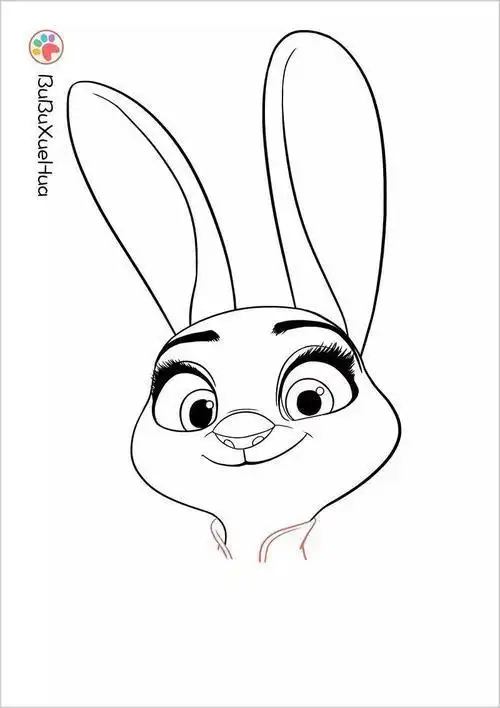疯狂的动物城兔子的笔简笔画