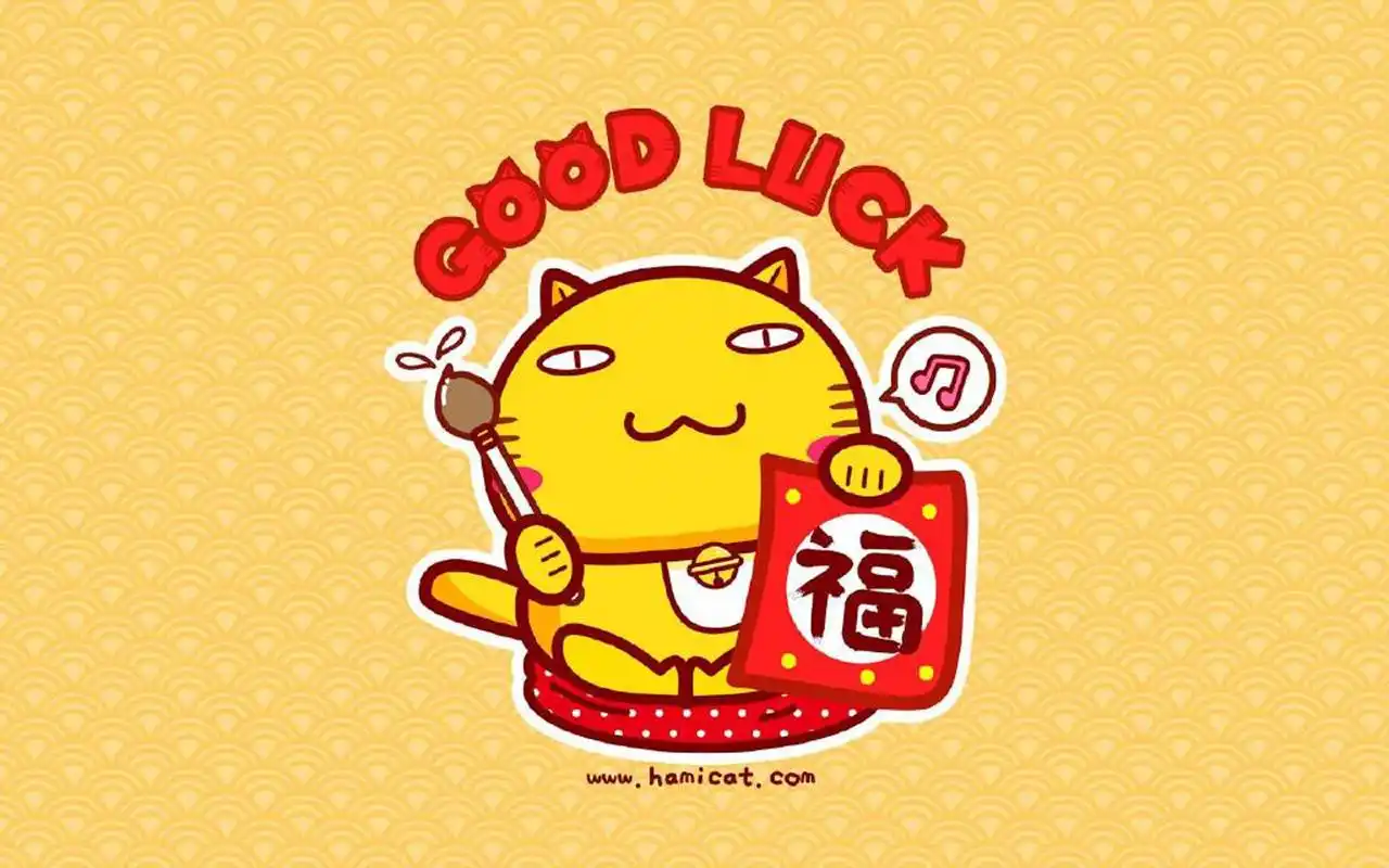 哈咪猫招财猫卡通图片桌面壁纸