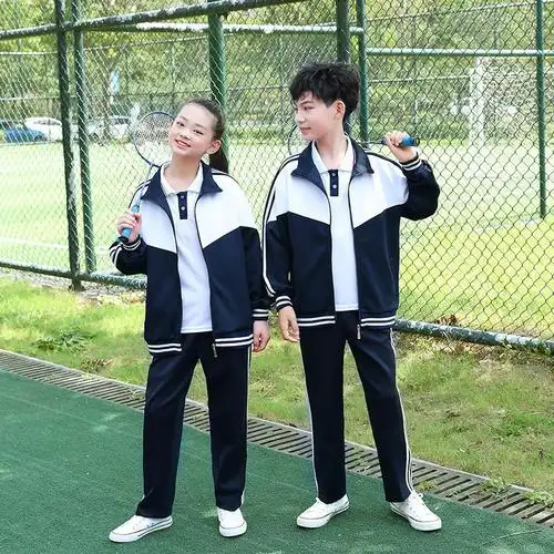 全国统一深圳藏青色高中校服秋季新款中小学生班服幼儿园园服