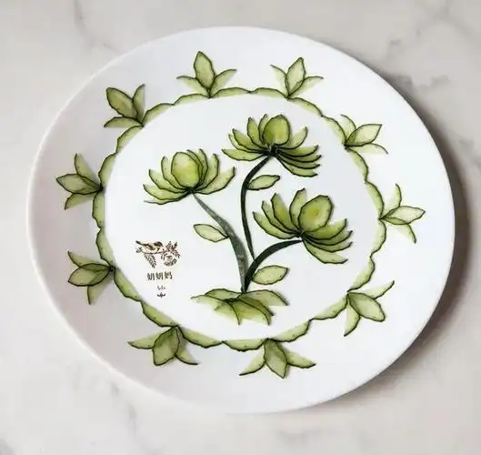 简单美丽的黄瓜花盘饰给生活的美食情诗