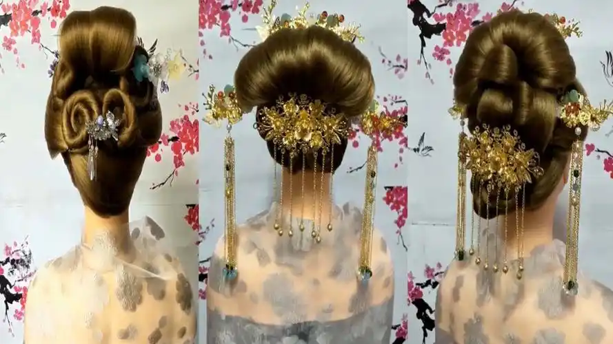 古代发髻怎么盘9款古装美人的发髻盘发教程图解
