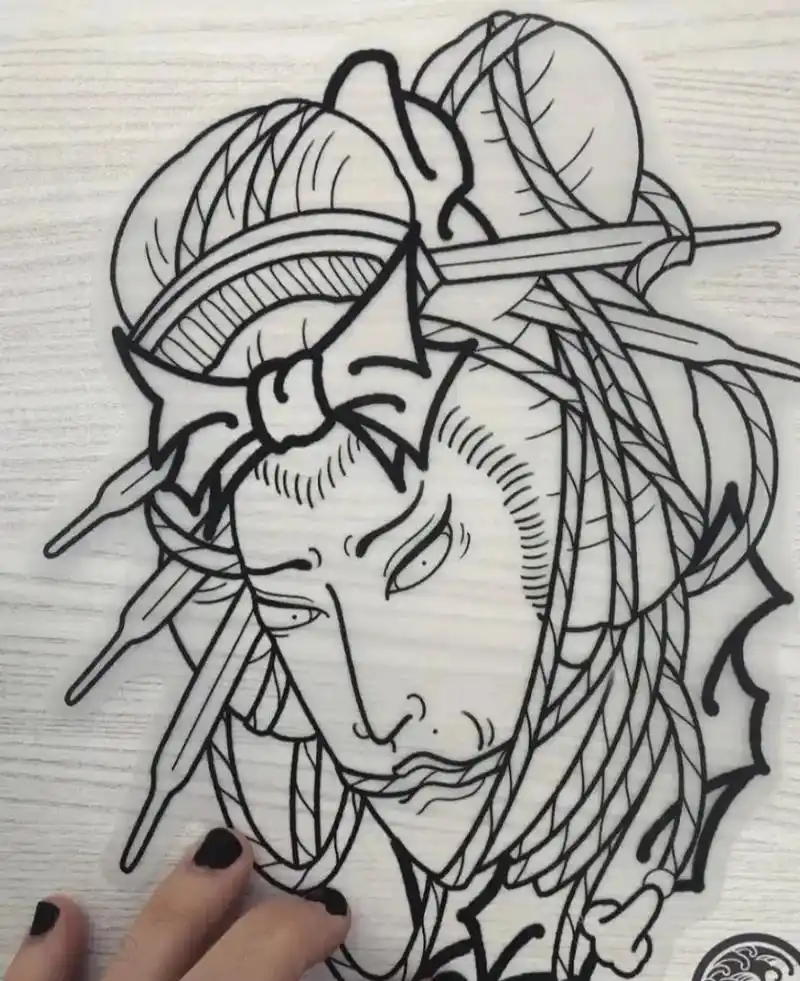 纹身图案手稿 #纹身刺青 #附近 #汕头纹身 线稿素材 - 抖音