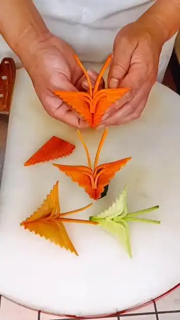 胡萝卜蝴蝶#满级大厨技能之如果刀工有段位 #一天不切菜我就浑身难受