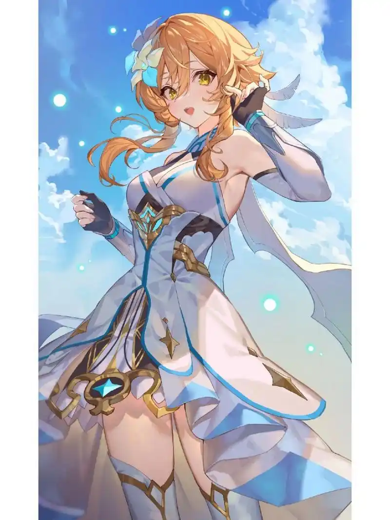 二次元美图|《原神》旅行者61荧妹 获取原图请私信我