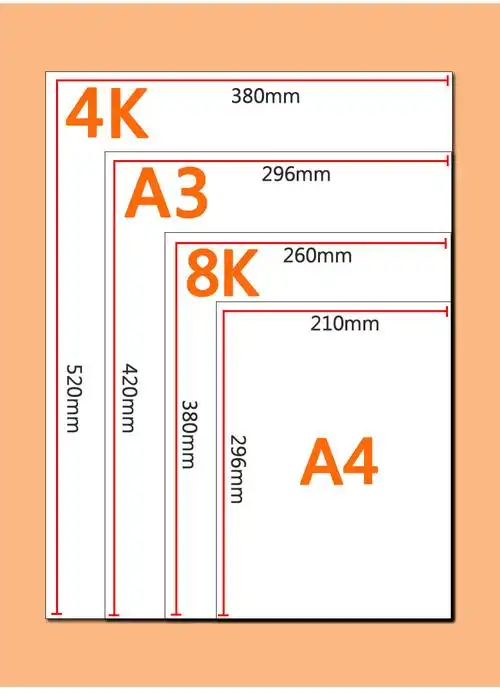 仓梵4k画纸儿童8k手抄报专用纸空白图画四开纸马克笔专用画纸a3 4k-30