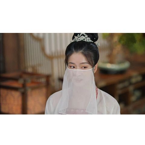 女面纱择君记张迎雪同款面纱巾新款古装汉服蒙面纯色古风配饰雪纺