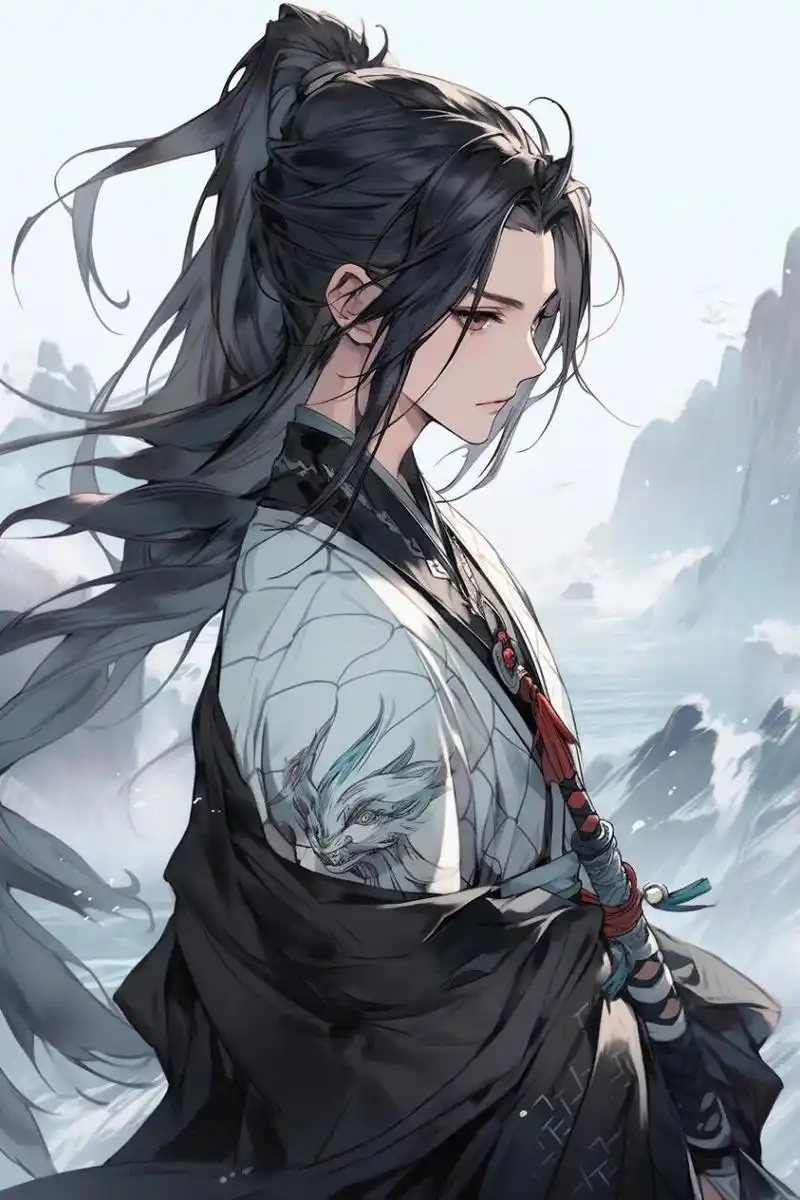 可商用底图,古风男 持剑少年  想象一下,你正在寻找一张充满神秘和