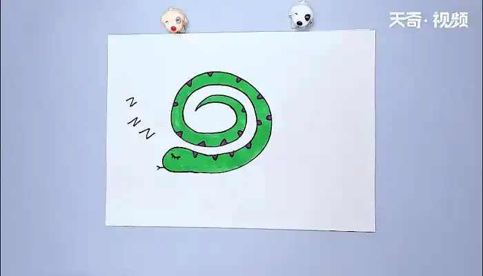 冬眠的蛇简笔画 冬眠的蛇简笔画画报