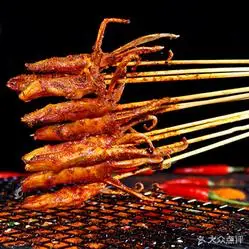 烤鸭舌把把烧炭火现烤