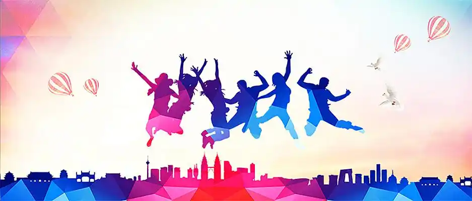 校园青春剪影展板首页轮播背景