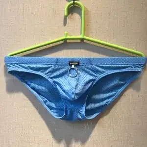 男士内裤 新款 夏透气冰丝三角网孔低腰吊环三角内裤性感时尚青年