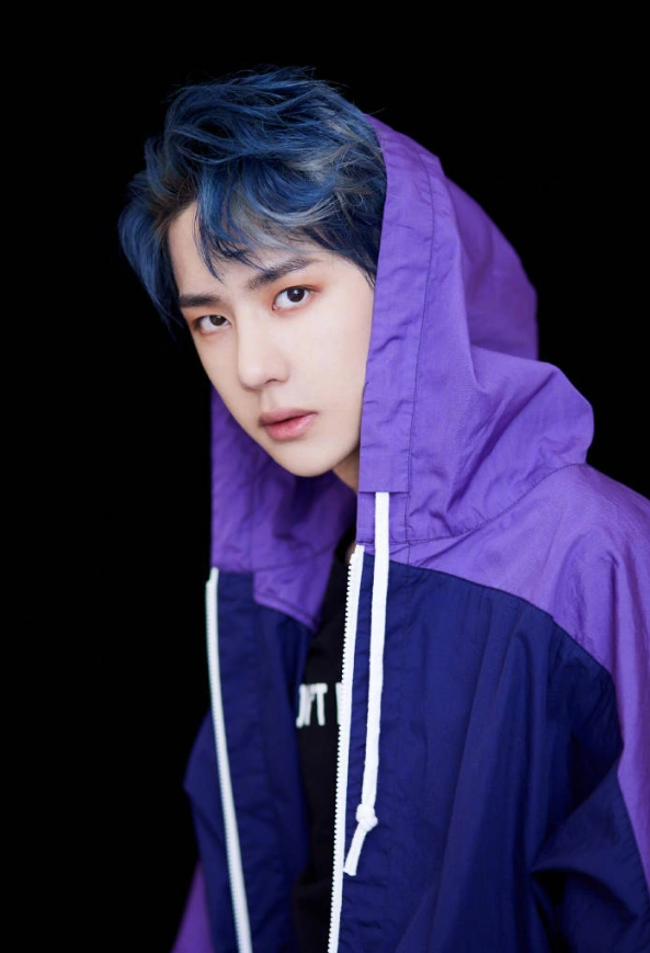 王一博有着高冷的长相,所以挑选一款蓝色的发型简直是为他本人定做