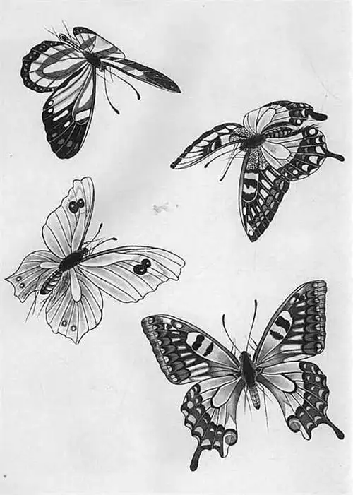 名家白描花鸟之蝴蝶篇