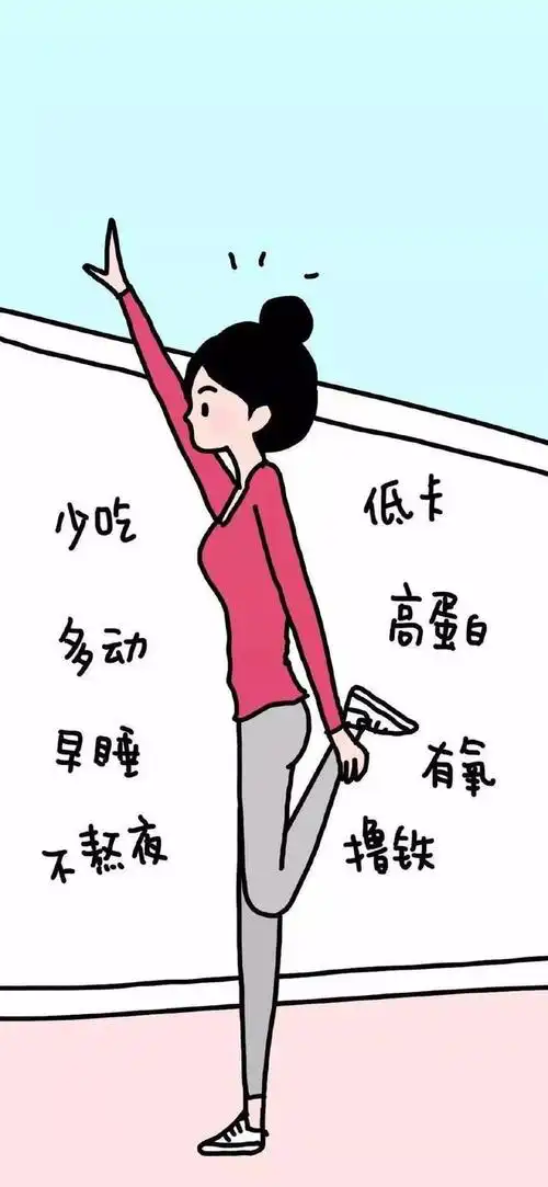 英子互动话题加油丨激励减肥的可爱壁纸