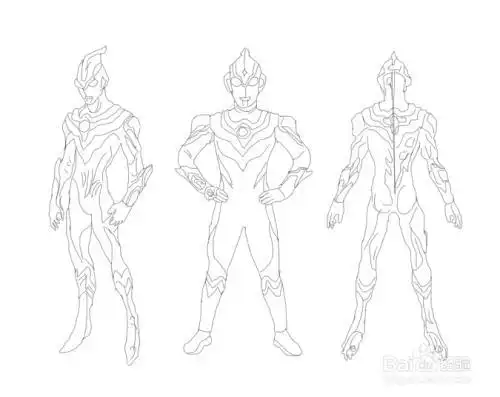泰迦奥特曼与坤形态简笔画泰迦奥特曼简笔画画法详解
