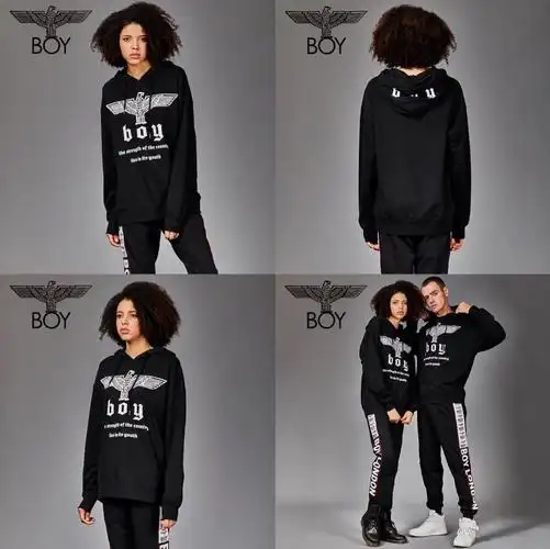 boy london 复古印花连帽卫衣情侣款上架 .