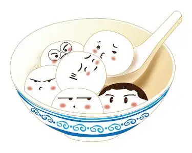 可爱表情汤圆