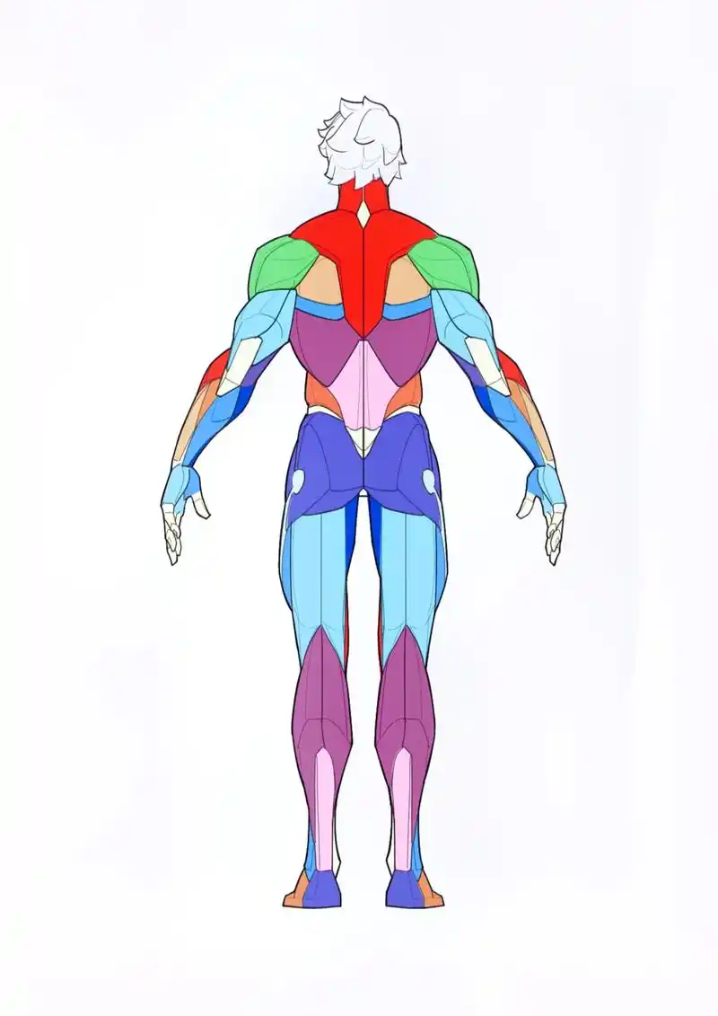 【人体结构】男性肌肉结构三视图～#绘画素材 #人体结构 #速 - 抖音