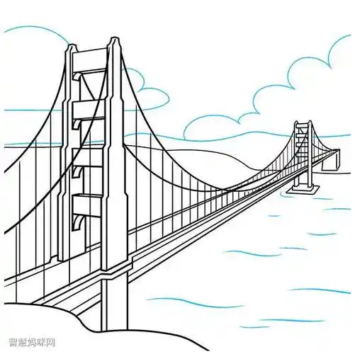 金门大桥怎么画