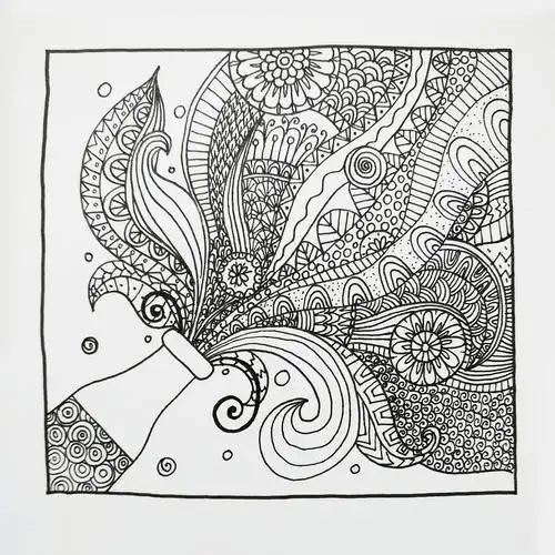 手绘涂鸦线条画