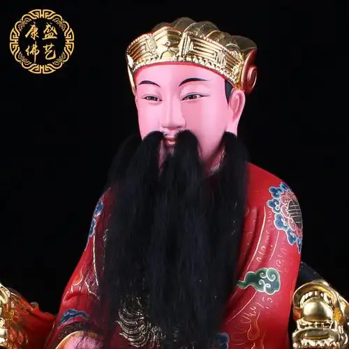 16寸保生大帝佛像摆件吴夲吴真人香樟木雕真金摆件
