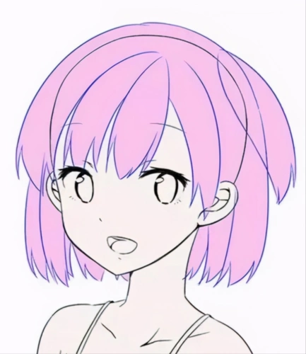 cg原画插画教程:动漫人物头发怎么画?