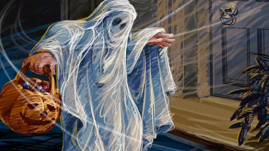 万圣节幽灵骷髅主题恐怖阴森桌面壁纸高清