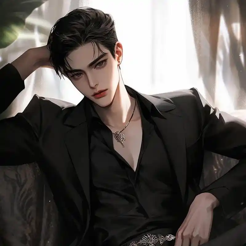 漫画男生冷酷帅气头像 天啊我可太喜欢黑西服的漫画头像了,完完全全