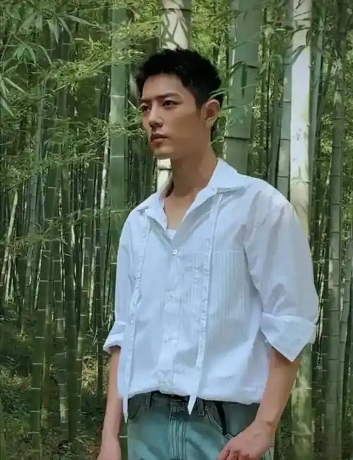 肖战再现怼脸拍摄,是竹林中漫步的翩翩少年,也是爱玩耍的小朋友_竹子
