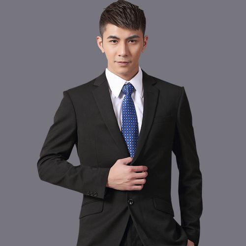 新款男士西服外套商务休闲修身职业装套青春流行绅士青年正装