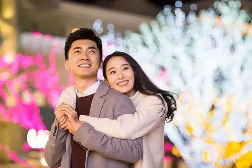 愉悦,年轻,中国人,情侣,约会