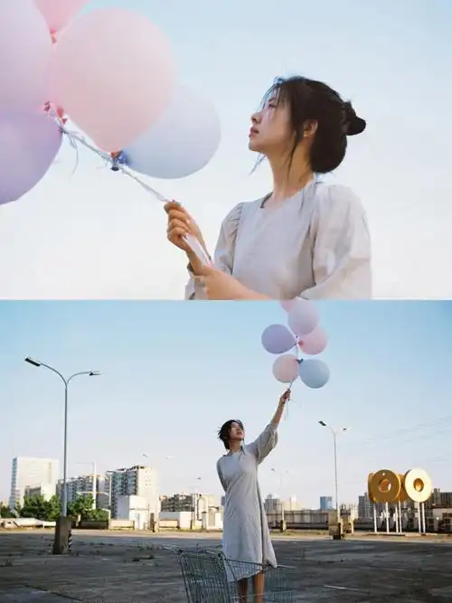告白气球女生写真胶片